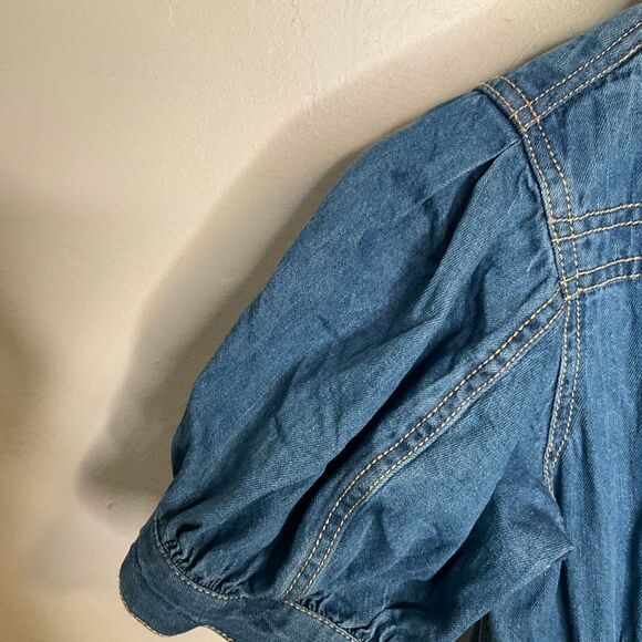 Anthropologie Pilcro Denim Butto Down Midi Dress - Picture 10 of 11